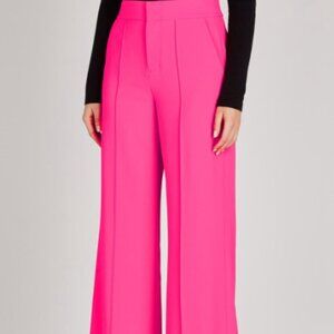 NEW Alice and Olivia Wide Leg Hot Pink Pants, Size 2